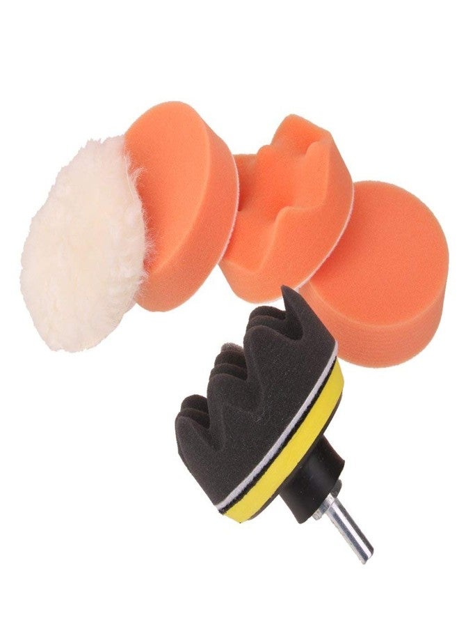 JERN® 7pcs Buffing/Polishing Pad Kit, Sponge and Wool Polishing Pad Set with M14 Drill Adapter (6 inches Set of 7) - Image 1